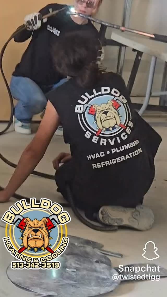 Bulldog technician on a service call
